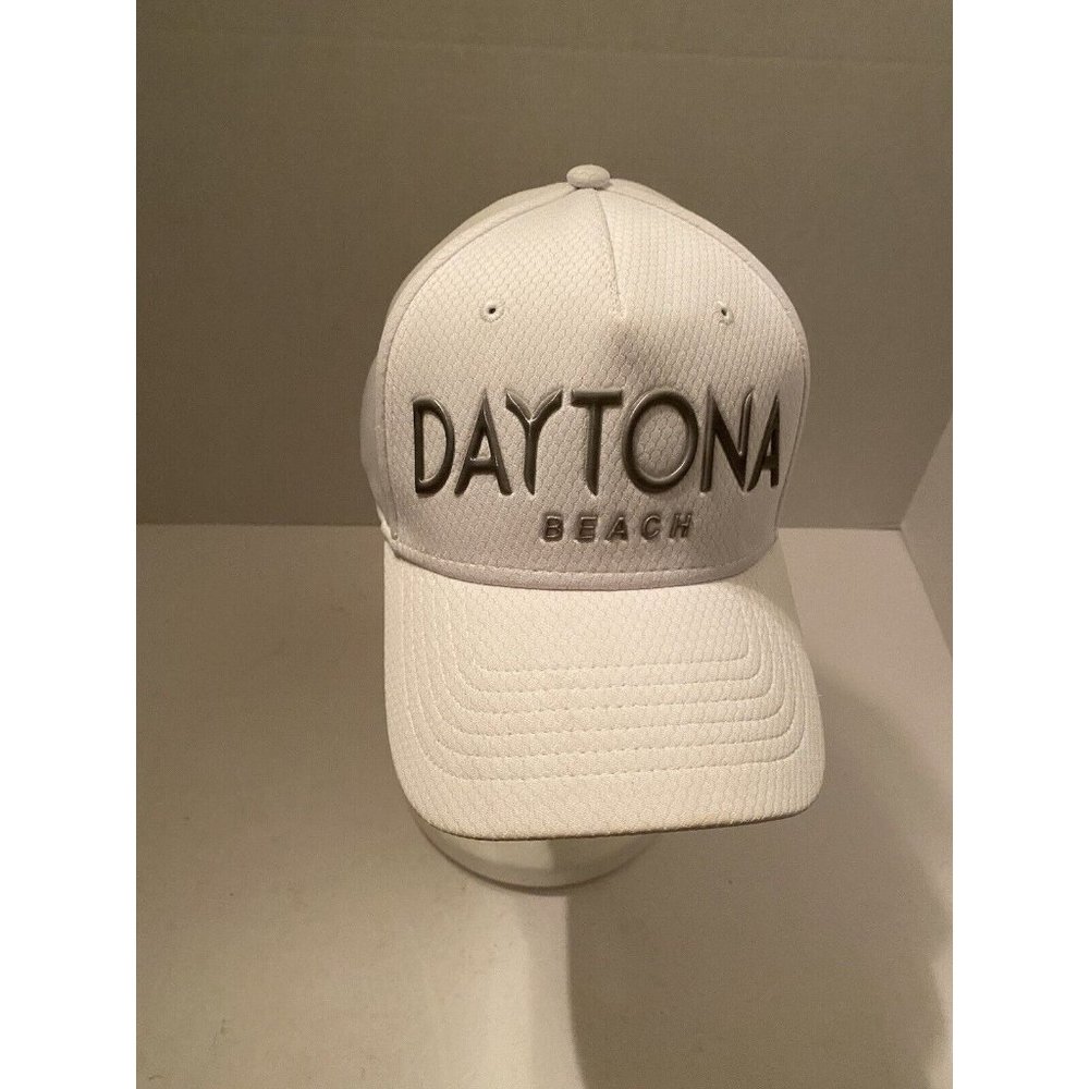 Essential Cap Daytona Beach White Polyester Hook And Loop